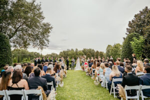 Pampas Grass Aisle Decor Inspiration | Boho Rustic Outdoor Wedding Ideas | White Garden Chairs | Tampa Bay Wedding Venue Mision Lago