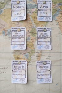 Boarding Pass Seating Chart | Travel Inspired Wedding Ideas