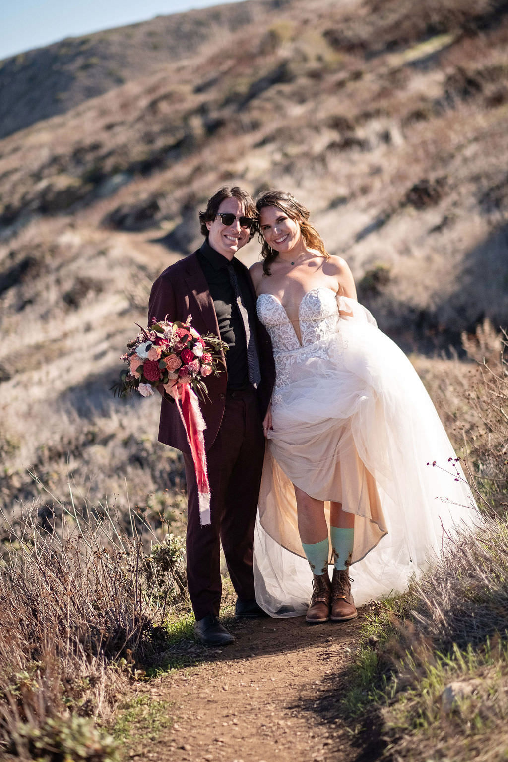 Bride and Groom Wedding Elopement Hike | Channel Islands National Park