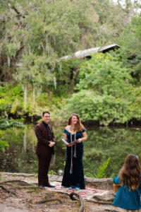 Outdoor Nature Inspired Waterfront Wedding Ceremony | Paterson Street Park Tampa