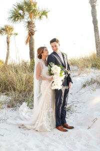 Tropical Bride and Groom Beach Wedding Portrait | St Pete Photographer Lifelong Photography