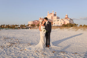 Bride and Groom Beach Wedding Portrait | St Pete Beach Photographer Lifelong Photography | Planner Special Moments Event Planning | Venue Don Cesar