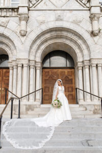 Catholic Wedding Inspiration | Cathedral Embellished Veil Ideas | Tampa Bay Photographer Kristen Marie Photographer | Venue Sacred Heart Catholic Church