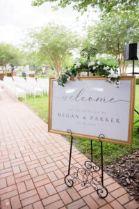 Gold Framed Welcome Wedding Ceremony Sign Ideas