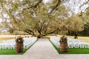 Rustic Outdoor Oak Tree Wedding Ceremony | Tampa Bay Venue Legacy Lane Weddings