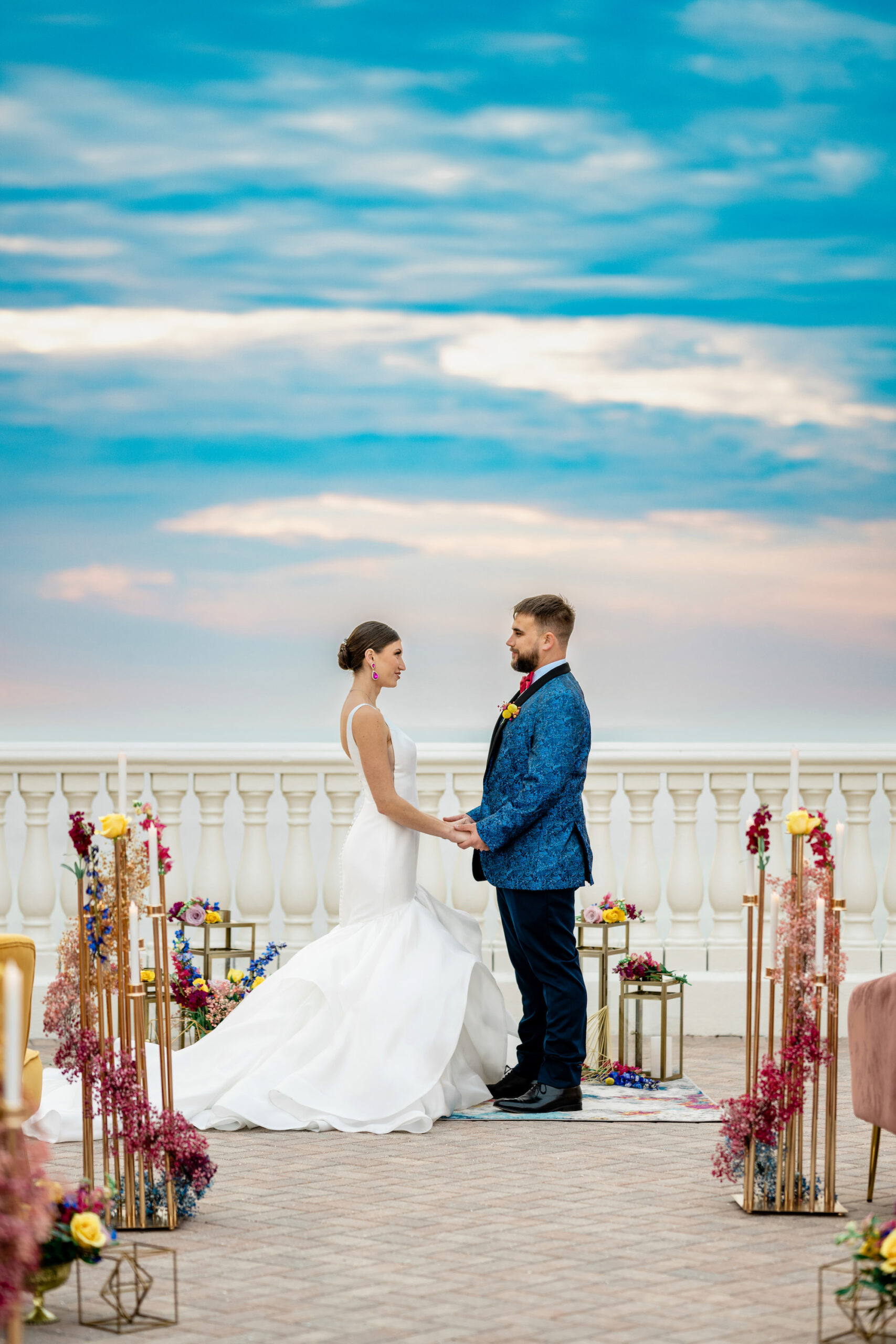 Bride and Groom Vow Exchange Wedding Portrait | Tampa Bay Photographer Iyrus Weddings