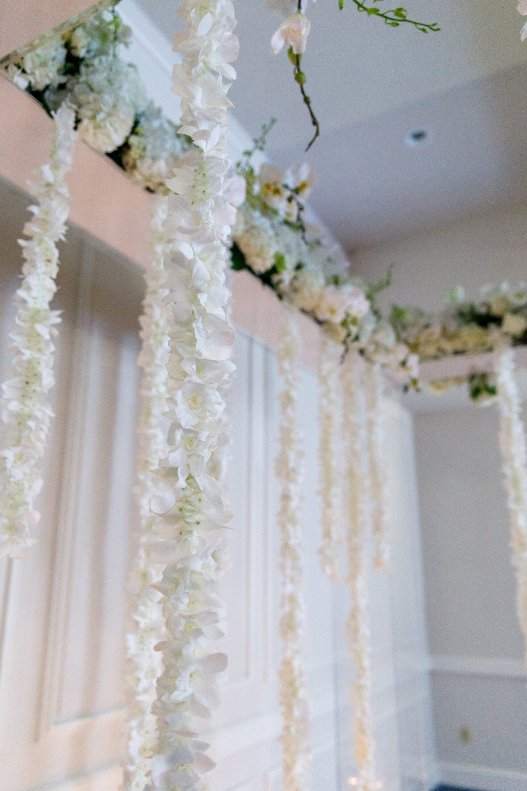 Acrylic Chuppah with Orchids and Cascading Wisteria | Jewish Wedding Traditions Inspiration