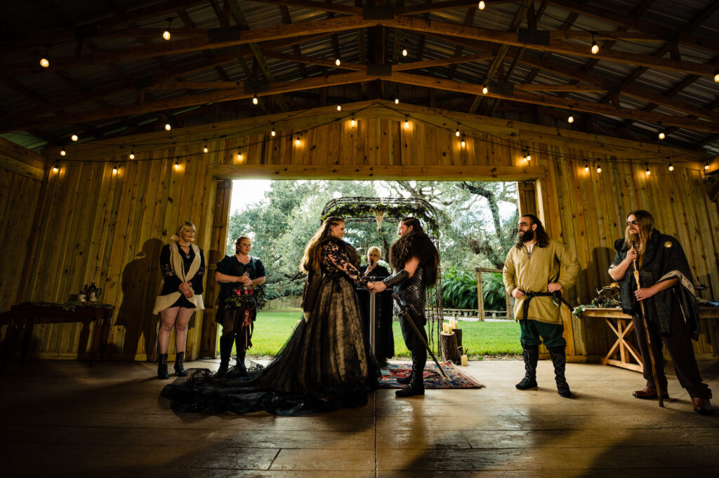 Viking Inspired Wedding Ceremony | Tampa Bay Officiant Weddings by Bonnie | Myakka City Wedding Venue Wandering Oaks