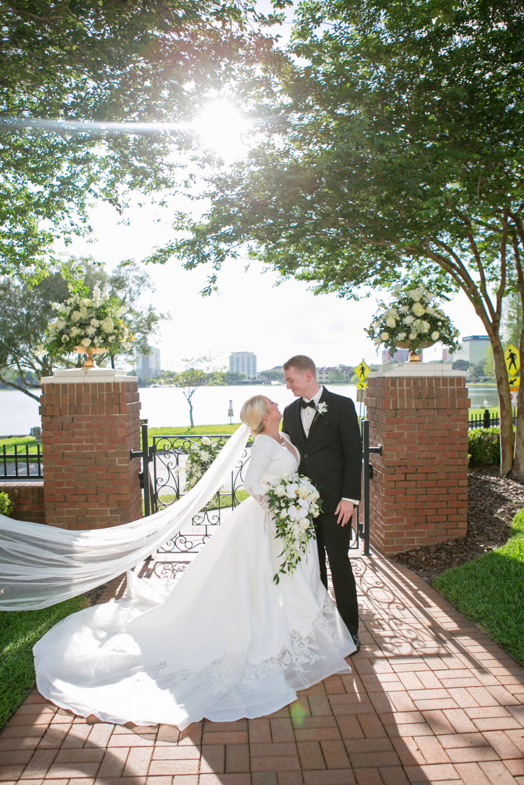 Romantic Bride and Groom Wedding Portrait | Lakeland Photographer Carrie Wildes Photography