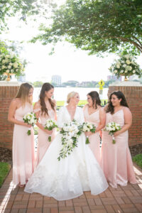 Mismatched Pink Blush Bridesmaids Wedding Dress Ideas