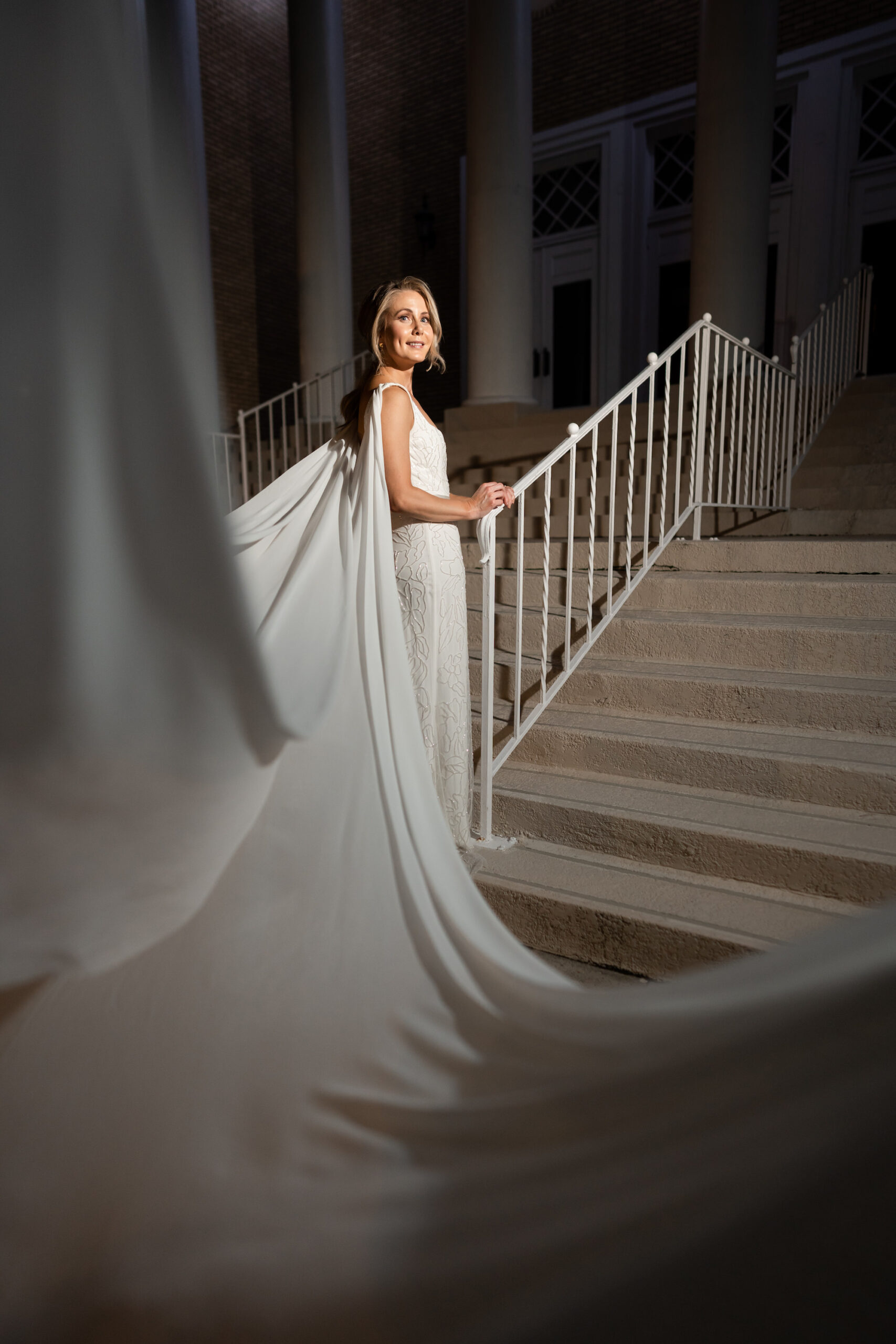 Unique Bridal Portrait with Flowing Dress | South Tampa Hair and Makeup Artist Femme Akoi Beauty Studio