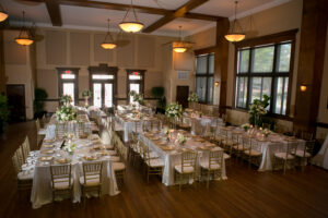 Elegant White and Gold Wedding Reception Inspiration | Classic White and Gold Lakeland Wedding Venue Junior League Sorosis Building