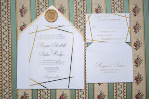 Elegant Timeless White Gold Wedding Suite Invitation Inspiration