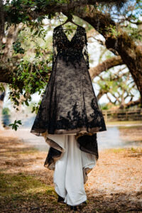 Black Long Sleeve Sheer Lace A-Line Maggie Sottero Dark and Moody Wedding Dress Ideas