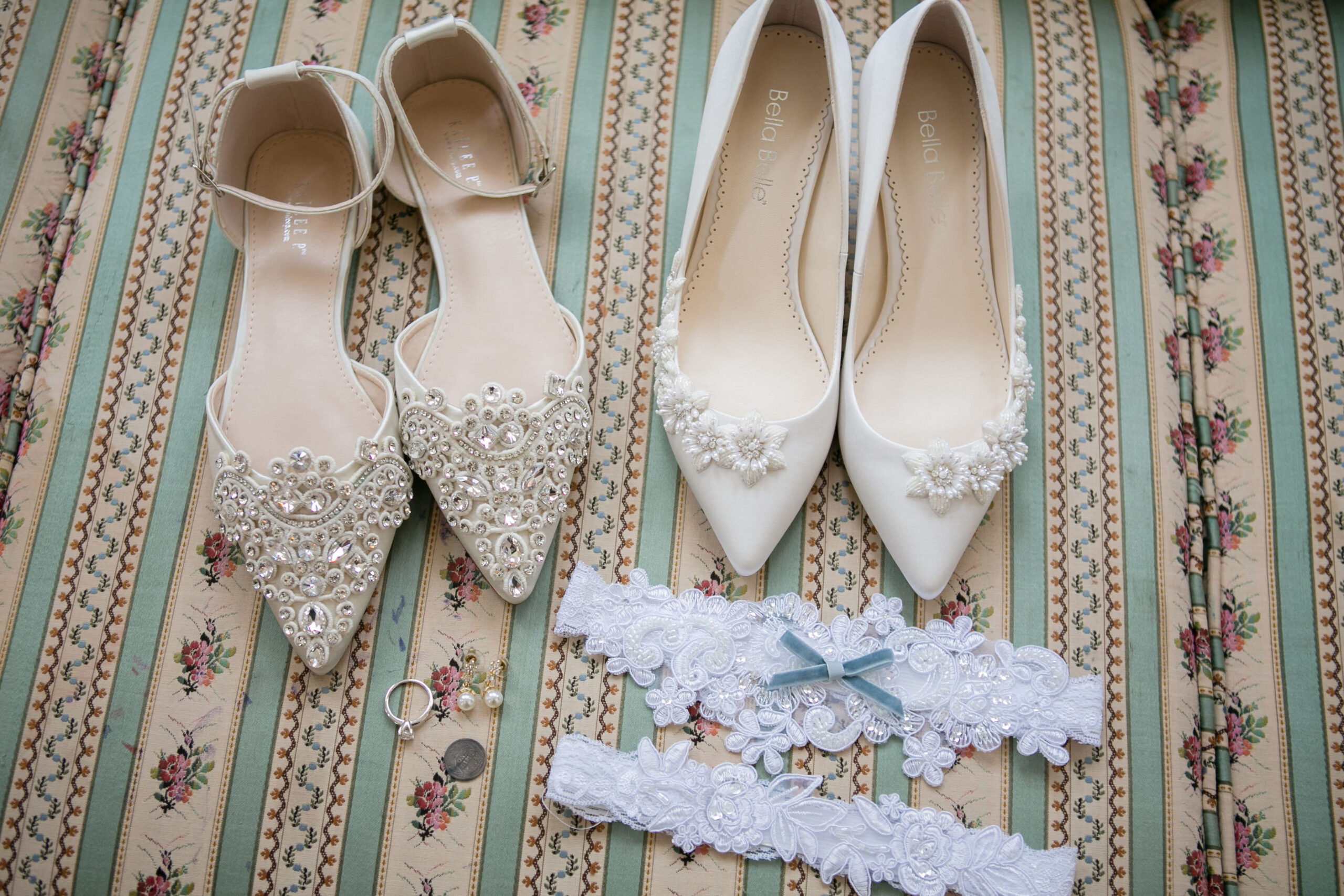 Classic White Ivory Vintage Lace Flower Wedding Shoe Inspiration