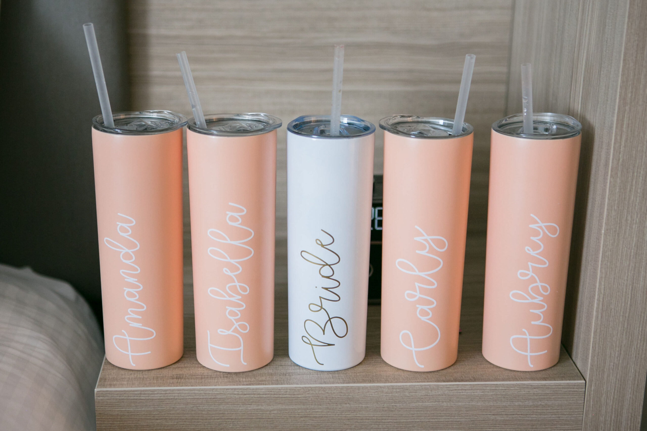 Coral Blush Personalized Tumbler | Bridesmaids Gift Ideas