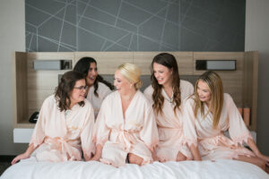 Blush Monogrammed Wedding Robes | Bridesmaids Gift Ideas