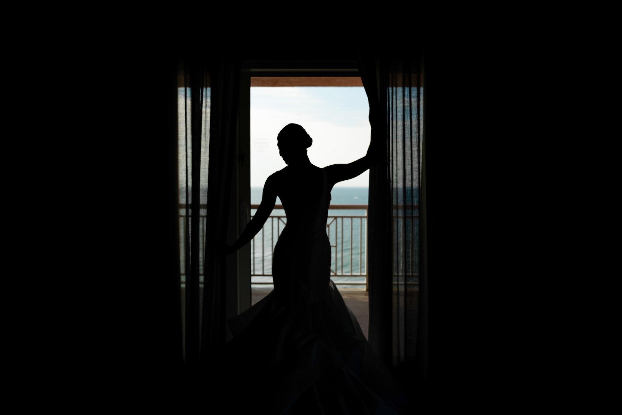 Bridal Silhouette Wedding Portrait | Tampa Bay Photography Iyrus Weddings