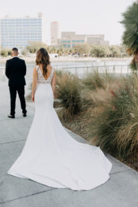 Bride and Groom First Look Wedding Portrait | Tampa Bay Boutique Truly Forever Bridal