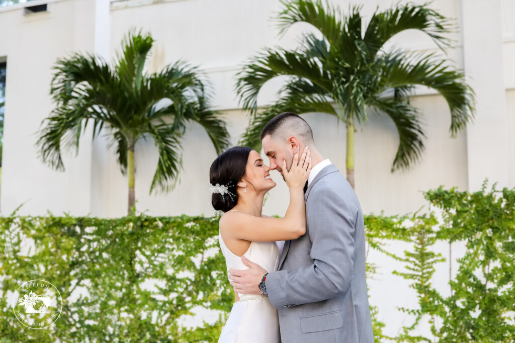 Bride and Groom Intimate Forehead Touch Wedding Portrait | St. Pete Wedding Photographer Lifelong Photography