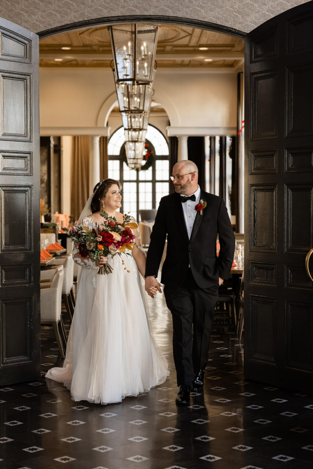 Bride and Groom Indoor Wedding Portrait | Lakeland Photographer Garry and Stacy Photography | Venue The Terrace Hotel
