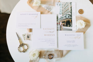 Modern Black, Gold, and White Wedding Invitation Suite Ideas