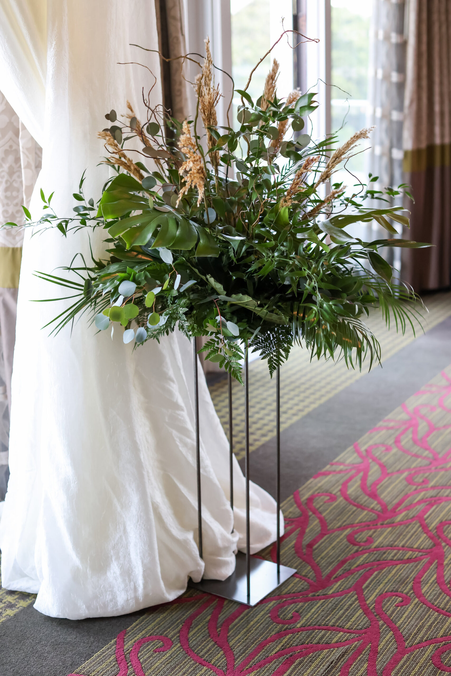 Natural Greenery Wedding Ceremony Floral Decor Ideas