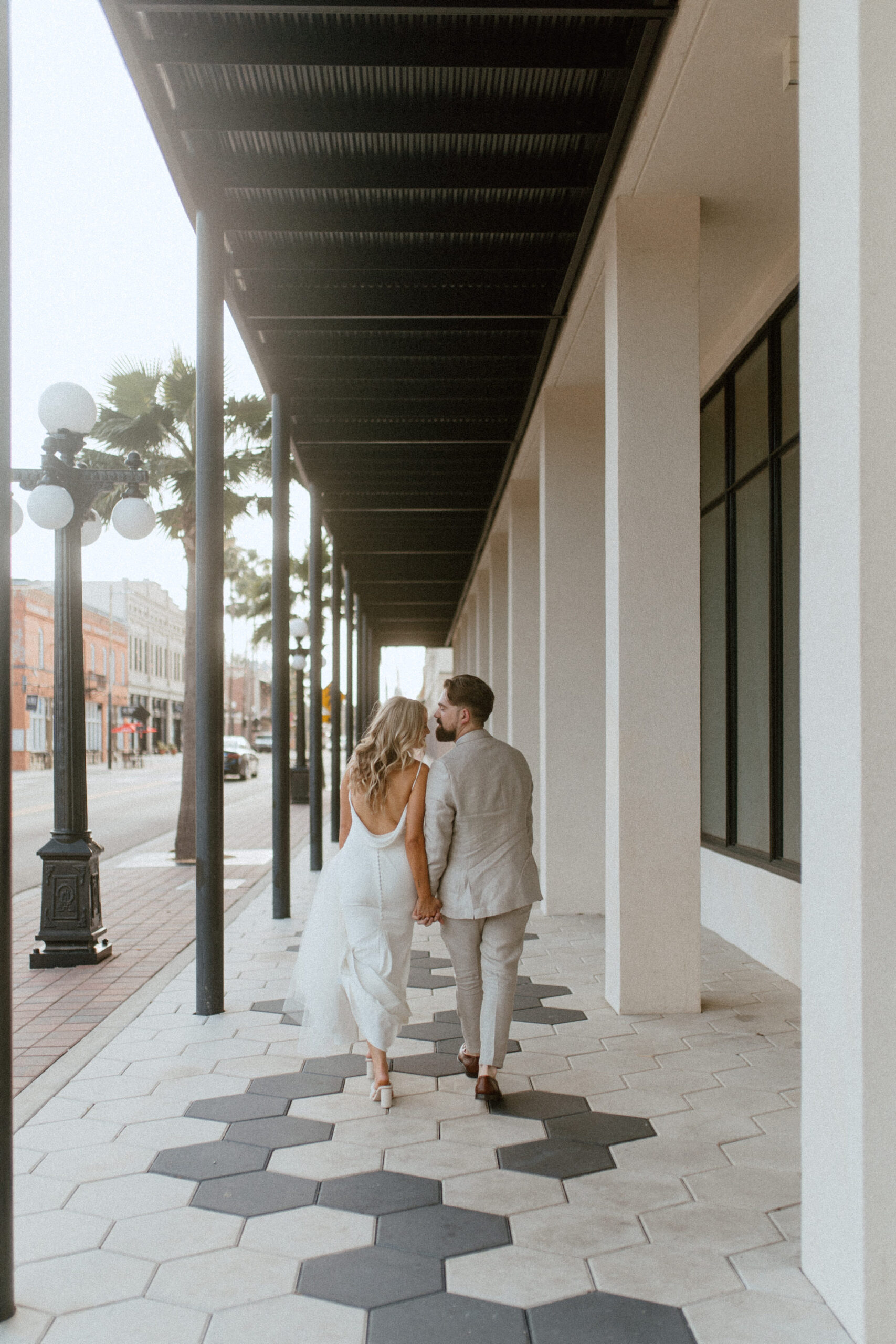 Bride and Groom Intimate Forehead Kiss Wedding Portrait | Ybor City Tampa Florida