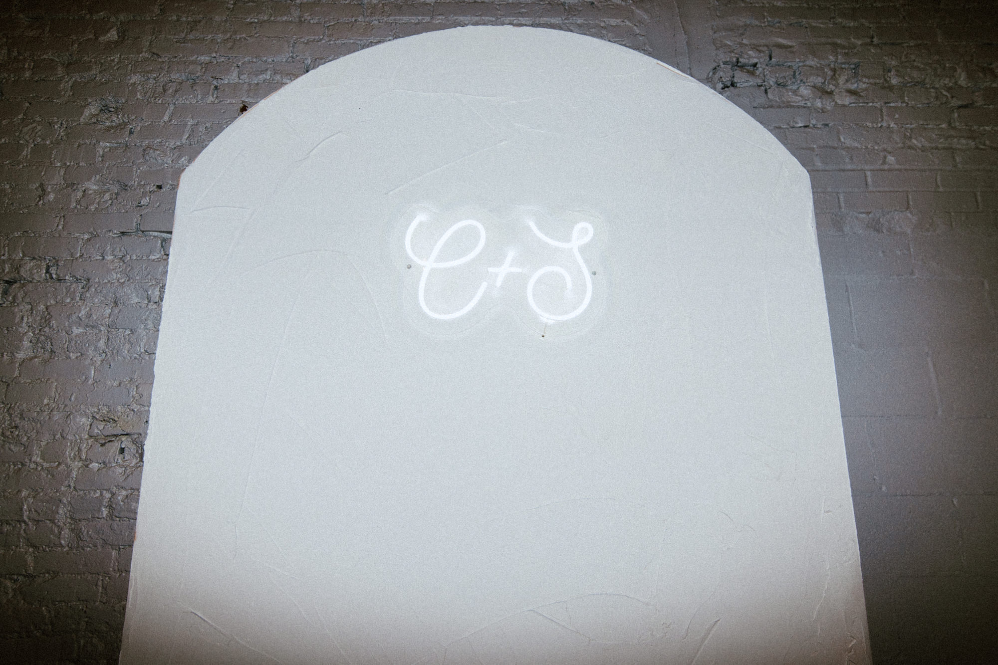 Custom Initial Neon Sign Wedding Reception Decor Ideas