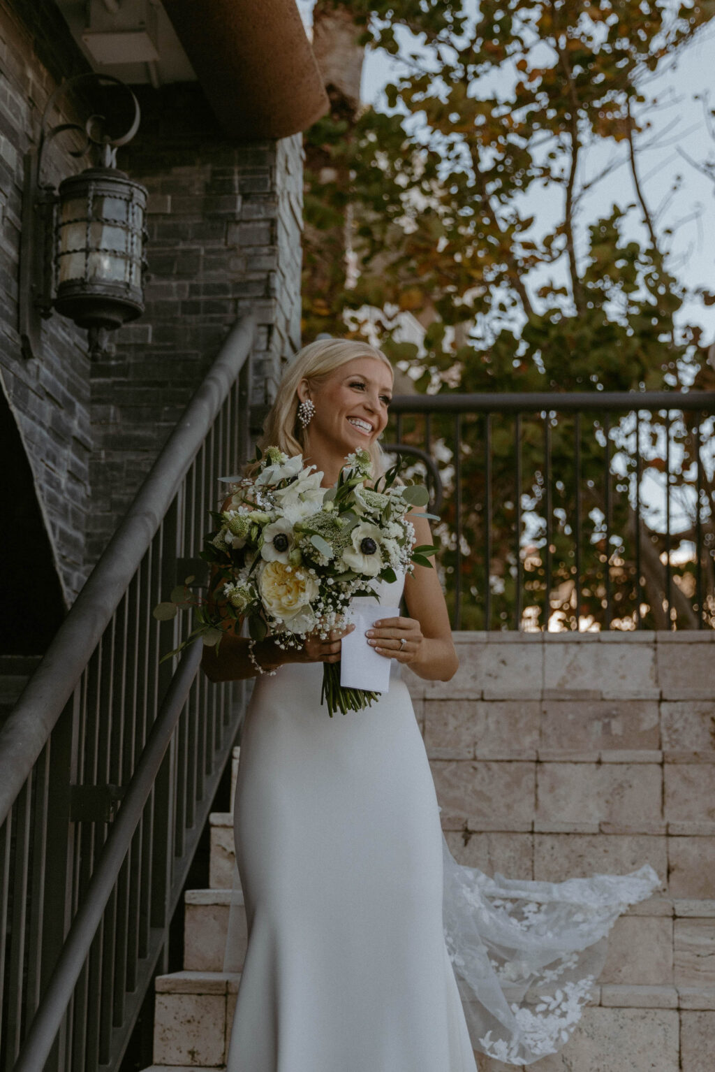 Bridal Bouquet with White Poppies and Greenery Bridal Portrait | St. Petersburg Florida Florist Lemon Drops Weddings and Events Florals Inspiration