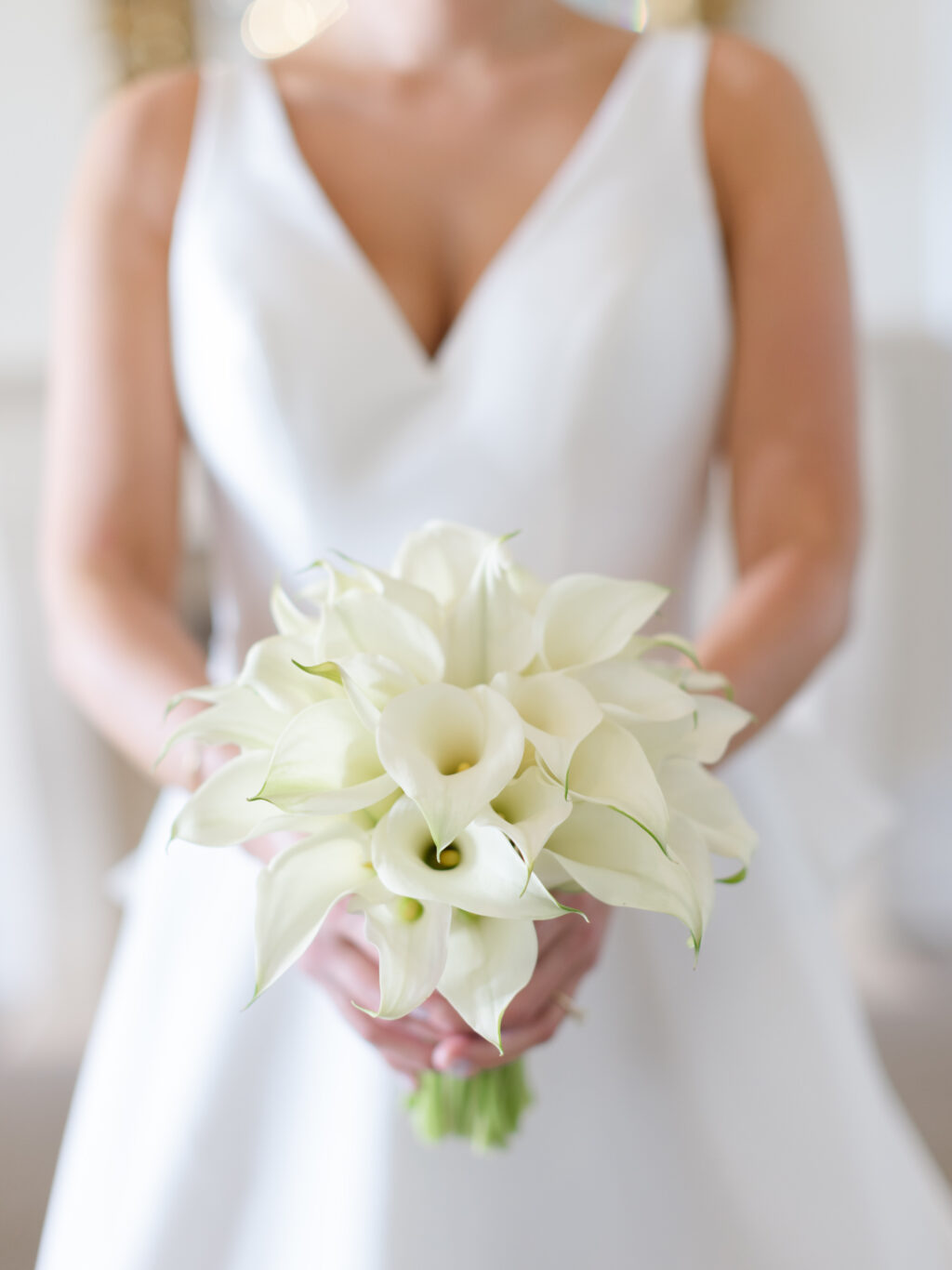 White Calla Lily Bridal Wedding Bouquet Ideas