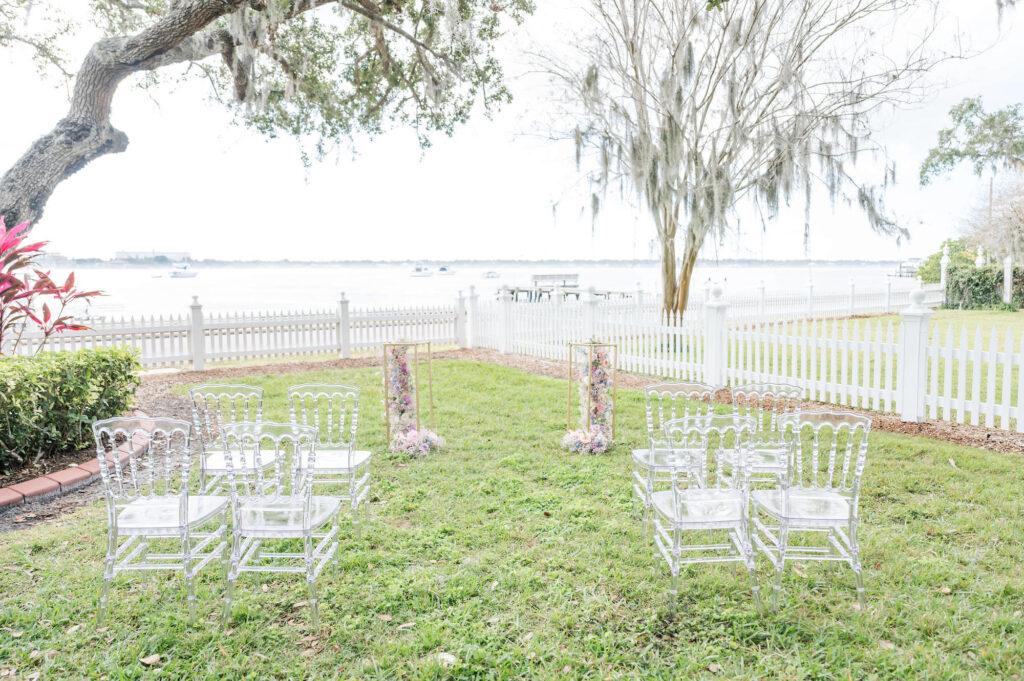 Waterfront Pastel Elopement Small Wedding Ceremony Inspiration | Sarasota Planner MDP Events | Venue Palmetto Bed and Breakfast