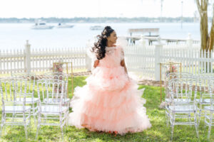 Off-the-shoulder Pink Layered Tulle Wedding Dress Ideas | Sarasota Photographer Amanda Zabrocki Photography