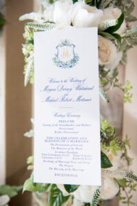 Custom Bride and Groom Monogram Logo Inspiration | Elegant Timeless Wedding Ceremony Program Ideas