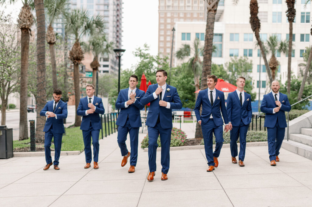 Navy Blue Groom Suit with Black Tie Wedding Day Attire Inspiration | Groomsmen Bachelor Ideas