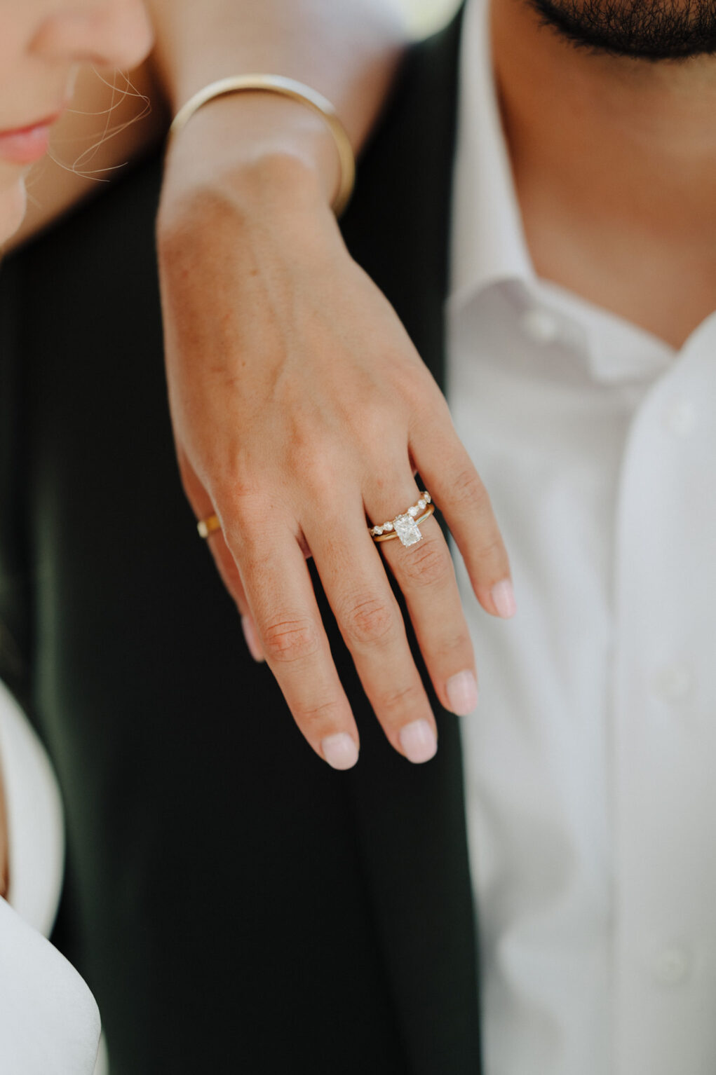 Emerald Cut Gold Engagement Ring | Diamond Wedding Band Ideas