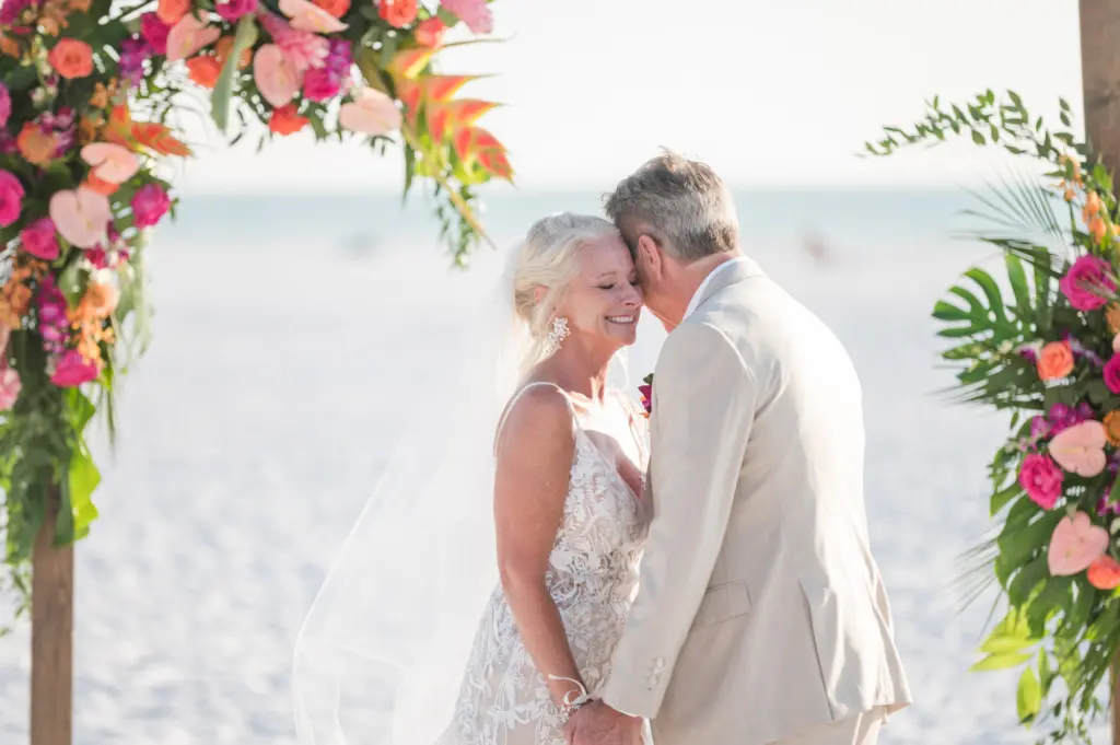 Bride and Groom Intimate Moment During Wedding Ceremony | Sarasota Photographer Amanda Zabrocki Photography