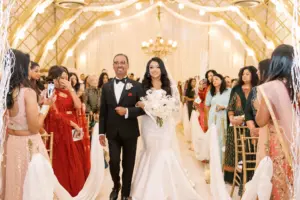 Bride and Father Walking Down Aisle Wedding Portrait | Indian Wedding Ceremony Ideas