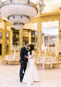 Bride and Groom Last Dance | Winter Wonderland White Wedding Inspiration | Clearwater Wedding Planner Coastal Coordinating | Venue Kapok Special Events