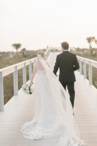 Bride and Groom Clearwater Beach Wedding Portrait