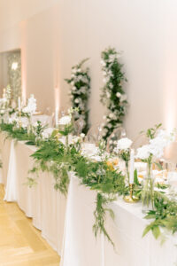Luscious Greenery Garland for Long Feasting Table | Head Table Wedding Reception Inspiration