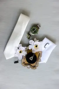 Embroidered Personalized Handkerchief | Cream Groom's Tie Wedding Accessories Ideas