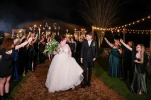 Bride and Groom Sparkler Send Off | Wedding Reception Grand Exit Ideas