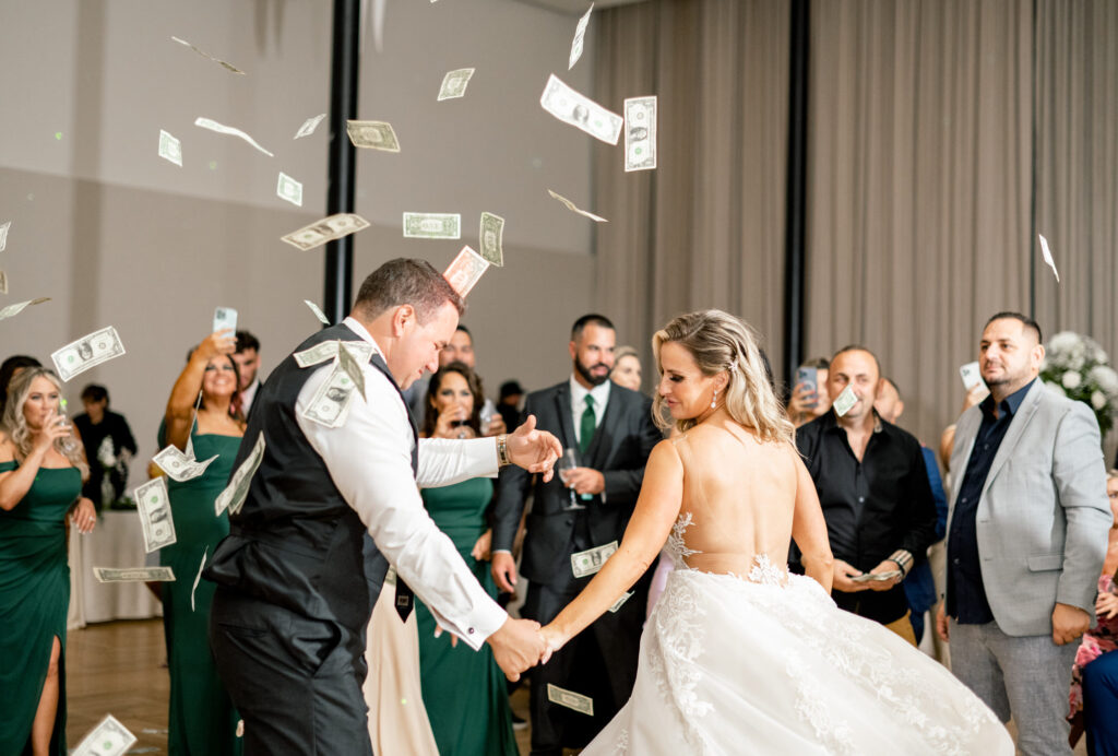 Bride and Groom Dollar Dance Wedding Reception Game Inspiration