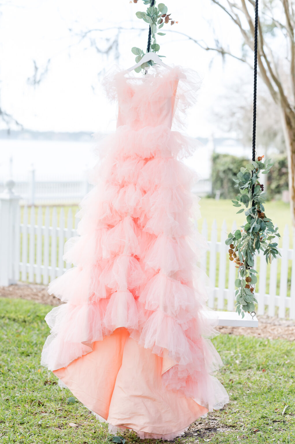 Unique Whimsical Fun Pink Layered Tulle Wedding Dress Ideas