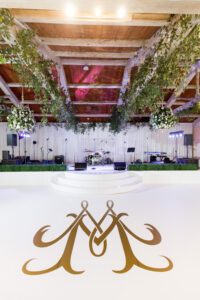 Custom Bride and Groom Monogram Logo for Wedding Reception Dance Floor Inspiration | Tampa Bay Planner Parties A La Carte