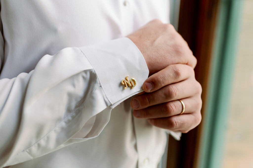 Monogrammed Groom Wedding Cufflinks