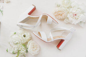White Classic Louboutin Wedding Shoe Ideas