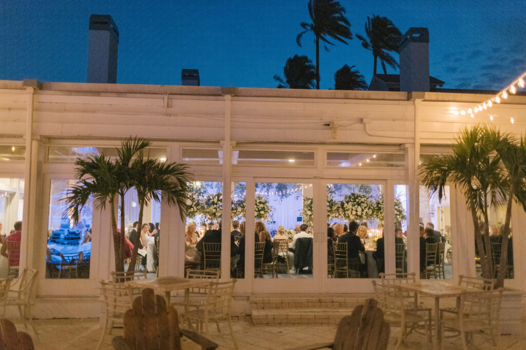 Nighttime Wedding Reception Inspiration with String Lights | Clearwater Venue Carlouel Beach & Yacht Club
