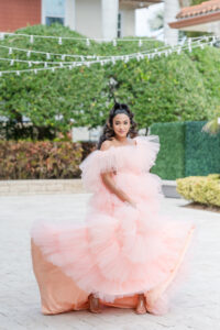 Off-the-shoulder Pink Layered Tulle Wedding Dress Inspiration | Sarasota Photographer Amanda Zabrocki Photography